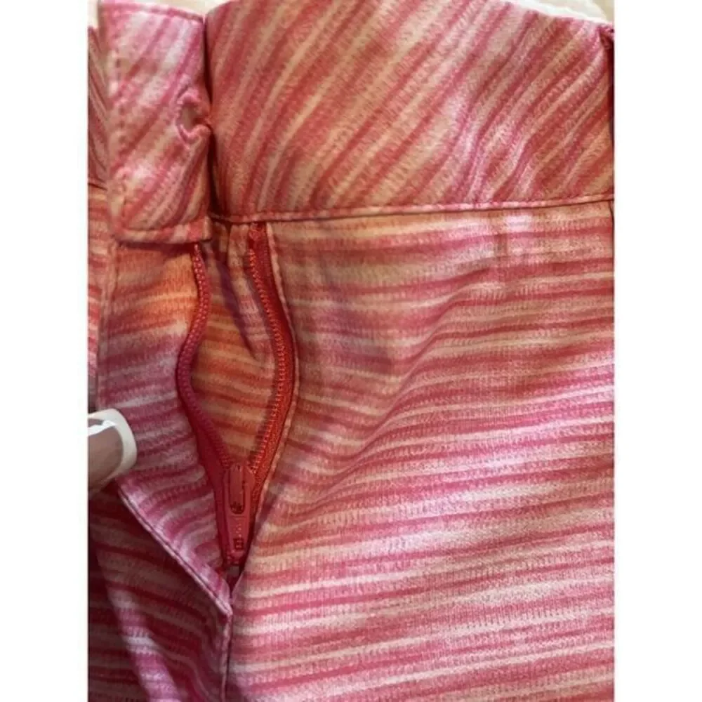Puma Pink Striped Shorts Womens Size 0 Stretch Chino Casual‎ Golf Golfer Logo